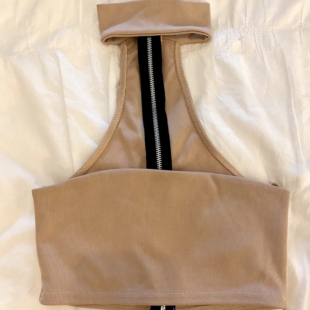 Beige crop top